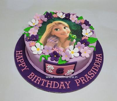 Rapunzel theme cake in purple - Cake by Sweet Mantra Homemade Customized Cakes Pune
