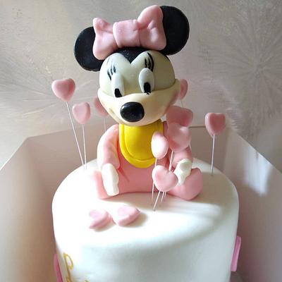baby minnie birthy cake - Cake by Cups'Cakery Design