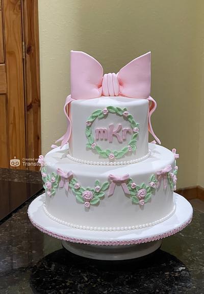 Floral First Birthday - Cake by Cakes For Fun