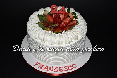  cake with sour cream and strawberries - Cake by Daria Albanese