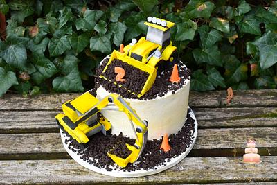 Excavators for Boris's birthday - Cake by Benny's cakes