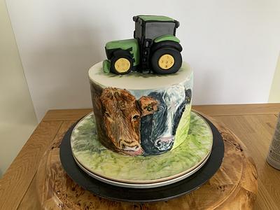 Hand painted farming cake - Cake by milkmade