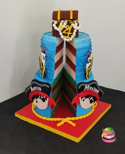 Twins birthday cake - Cake by Ruth - Gatoandcake