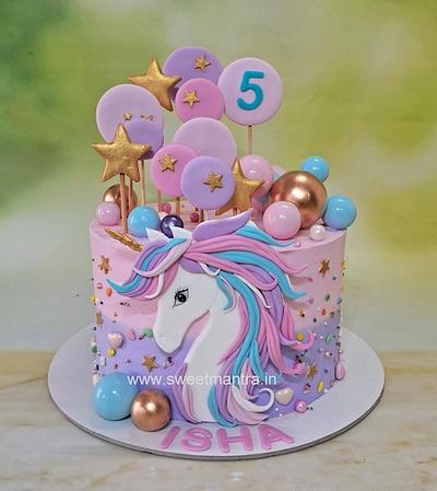 Customised Unicorn cake for daughter - Cake by Sweet Mantra Homemade Customized Cakes Pune