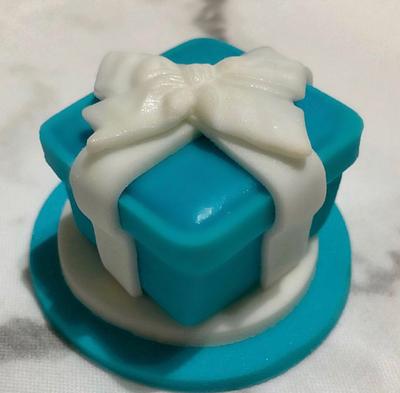 Tiffany Box Cupcake Topper - Cake by Sugar by Rachel