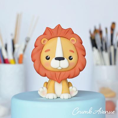 Cute Lion Cake Topper - Cake by Crumb Avenue