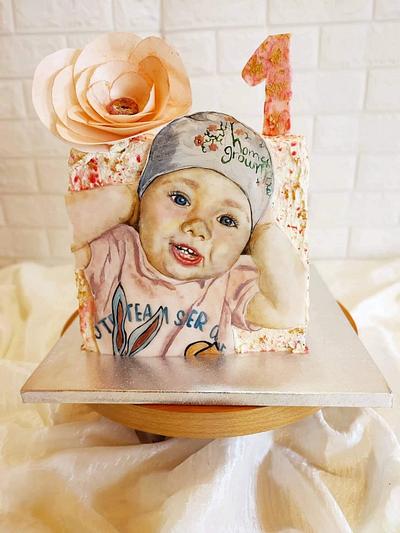 Painted portrait cake - Cake by RekaBL86