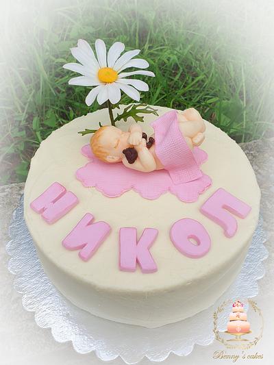 Welcome little baby girl!  - Cake by Benny's cakes