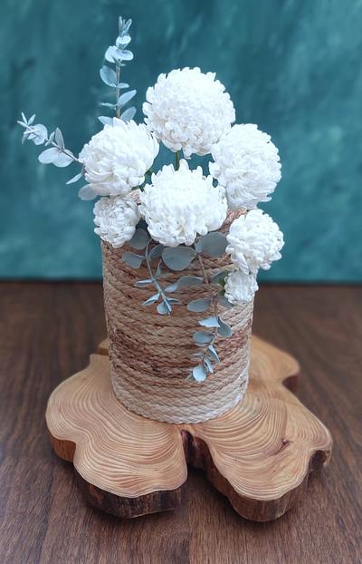 Bohemian sugar chrysanthemums cake - Cake by Lynette Brandl