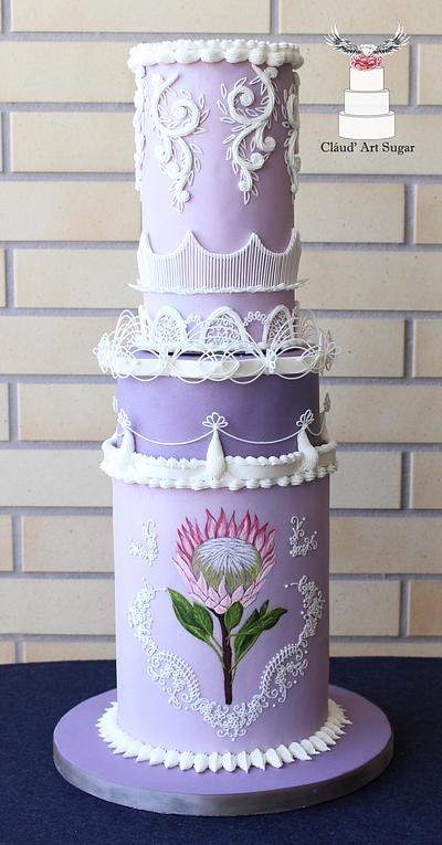 King Protea Wedding Cake - Cake by Cláud' Art Sugar