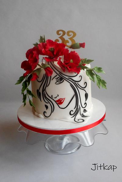 Silhouette birthday cake  - Cake by Jitkap