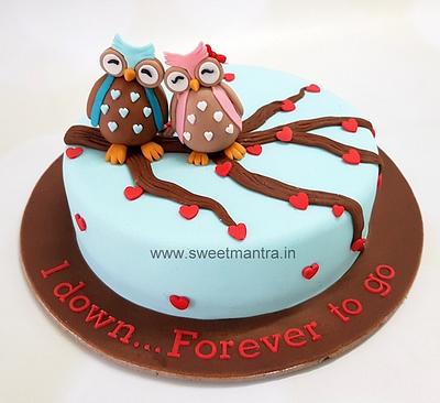 Love Birds cake - Cake by Sweet Mantra Homemade Customized Cakes Pune