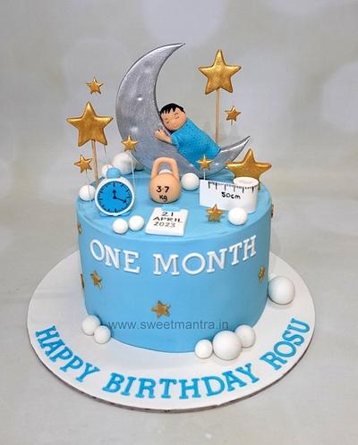 Baby 1st month cake - Cake by Sweet Mantra Homemade Customized Cakes Pune