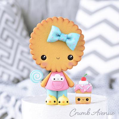 Cute Cookie Cake Topper - Cake by Crumb Avenue