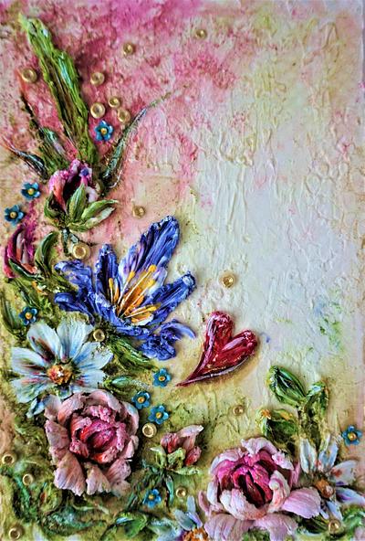 flowers ... palette-knife - Cake by Torty Zeiko