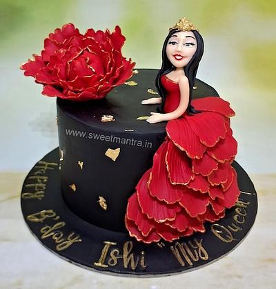 Red dress cake for fiance - Cake by Sweet Mantra Homemade Customized Cakes Pune