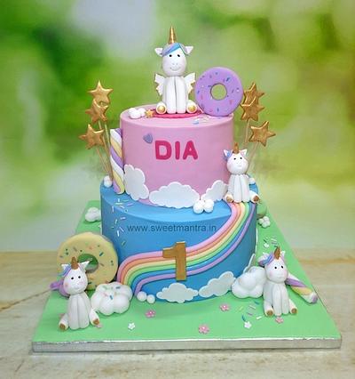 Unicorn tier design cake - Cake by Sweet Mantra Homemade Customized Cakes Pune