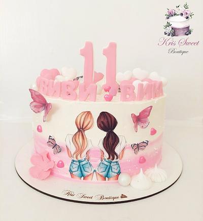 Cake for twins  - Cake by Kristina Mineva