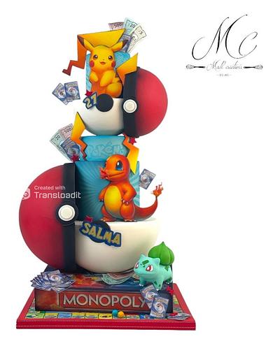 Pokemon tower cake - Cake by Cindy Sauvage 