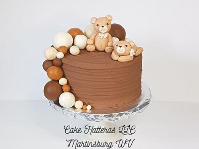 Bears and Balloons Baby Shower Cake - Cake by Donna Tokazowski- Cake Hatteras, Martinsburg WV