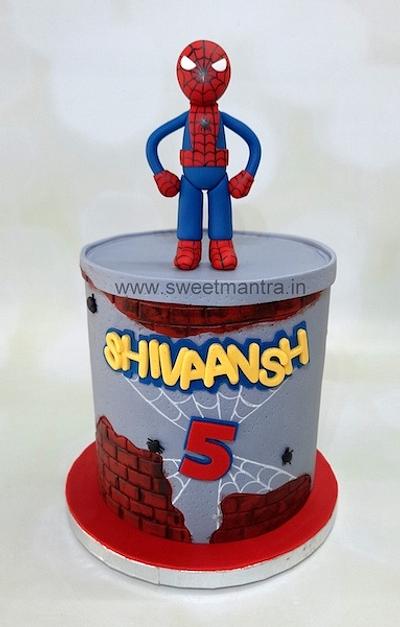 Spiderman fondant cake - Cake by Sweet Mantra - Custom/Theme cake studio