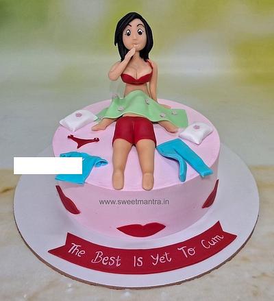 Erotic cream cake for Bachelorette - Cake by Sweet Mantra Homemade Customized Cakes Pune