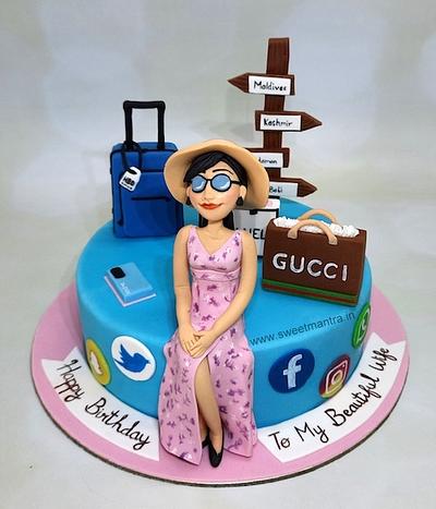 Travel and Shopping cake - Cake by Sweet Mantra Homemade Customized Cakes Pune