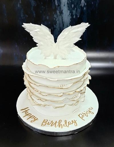 Angel theme cake - Cake by Sweet Mantra Homemade Customized Cakes Pune