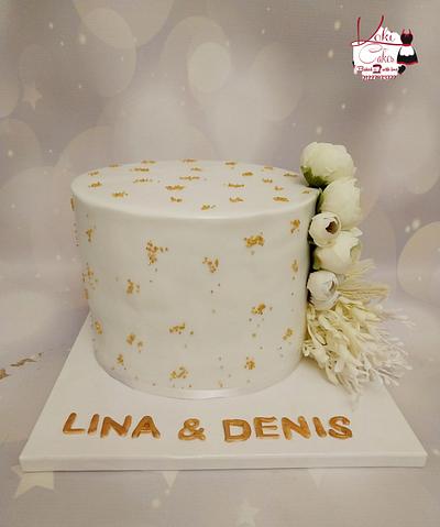 "Wedding cake" تورتة كتب كتاب - Cake by Noha Sami