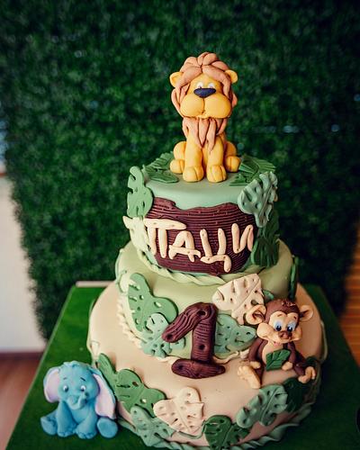 Jungle birthday party - Cake by The Curious Patissier