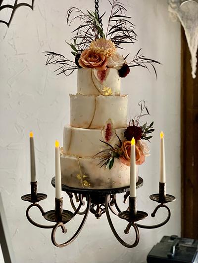 Haunted Hanging Chandelier Wedding Cake - Cake by Brandy-The Icing & The Cake