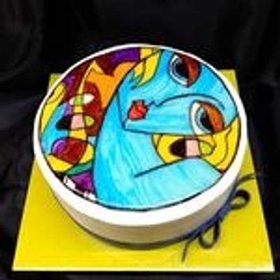 Blue girl - Cake by Vanilla B art
