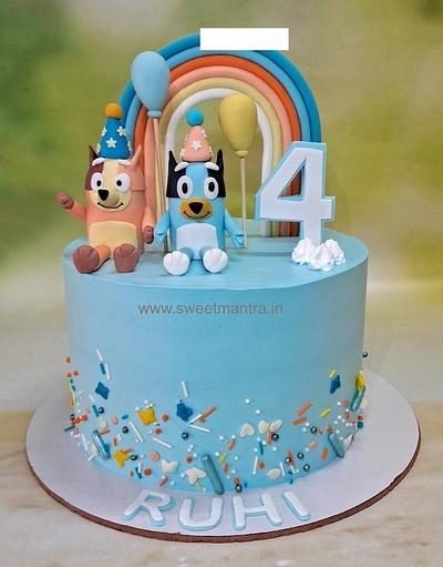 Bluey theme cream cake - Cake by Sweet Mantra Homemade Customized Cakes Pune