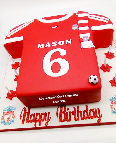 Liverpool Football Shirt Cake - Cake by Lily Blossom Cake Creations