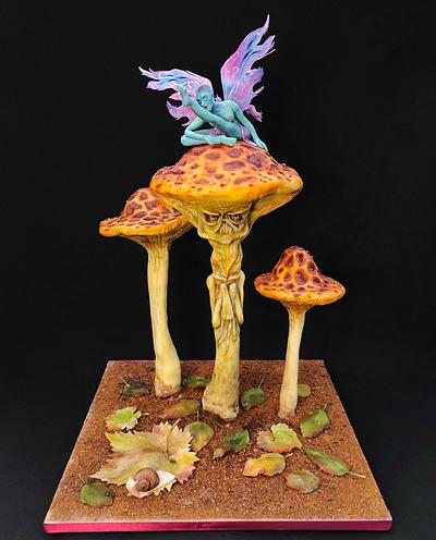 The mushrooms by Victoria Zagorodnya  - Cake by Victoria