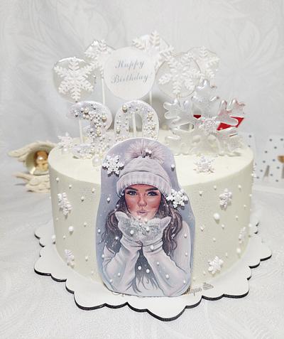 Girl in winter ❄ - Cake by Kristina Mineva