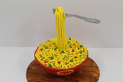 Maggie Noodles Cake with Anti-gravity Effect - Cake by Shilpa Kerkar