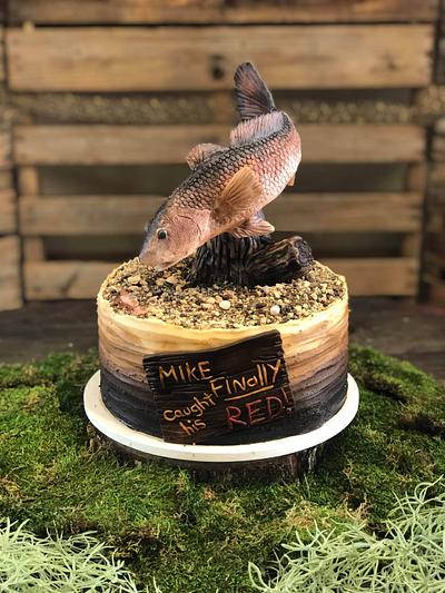 Redfish  - Cake by ChrislynnsConfections
