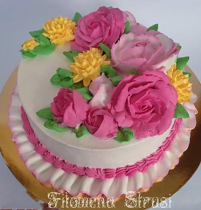 Birthday flower cake gluten free  - Cake by Filomena