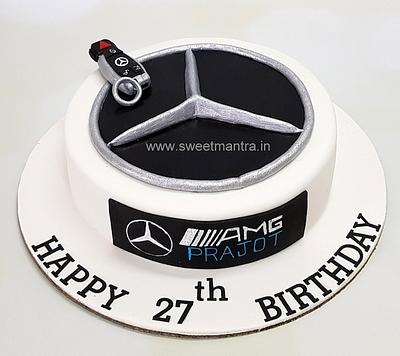 Mercedes logo cake - Cake by Sweet Mantra Homemade Customized Cakes Pune