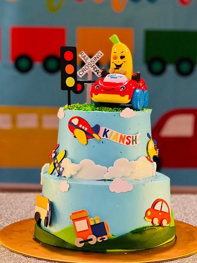 Transport theme cake  - Cake by Sugaryaddictions