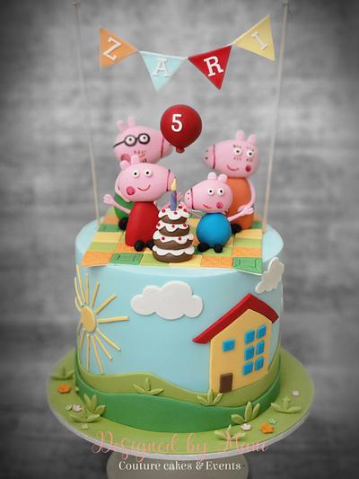 Pepper Pig cake - Cake by designed by mani