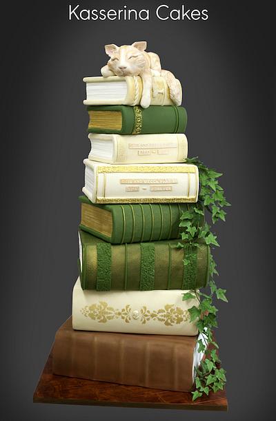 Book Stack wedding cake - Cake by Kasserina Cakes