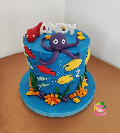 Fishes and Sea - Cake by Ruth - Gatoandcake