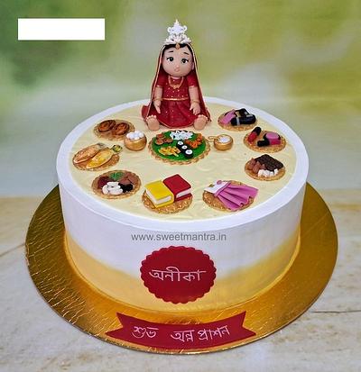 Customised cake for bengali girl annaprashan - Cake by Sweet Mantra Homemade Customized Cakes Pune