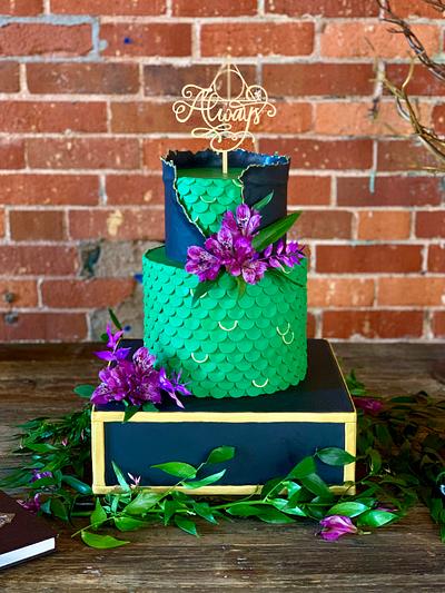 Slytherin Harry Potter Wedding Cake - Cake by Brandy-The Icing & The Cake
