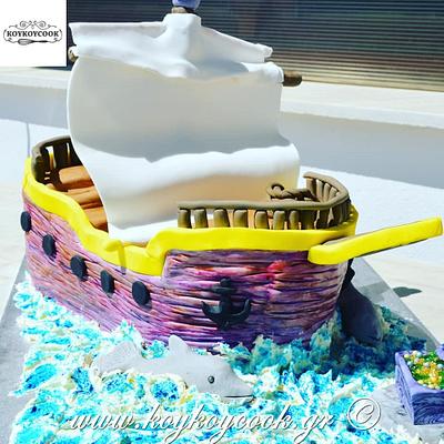 Pirate Ship cake  - Cake by Rena Kostoglou