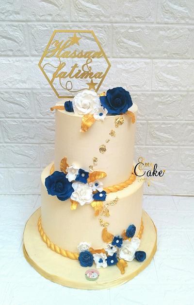 Simple elegant engagement cake - Cake by emycakesdamnhor