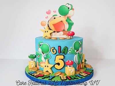 Yoshi Birthday Cake - Cake by Donna Tokazowski- Cake Hatteras, Martinsburg WV