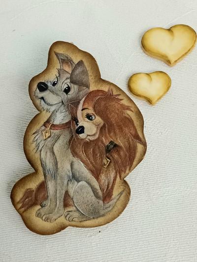 The lady and the tramp cookie - Cake by Nicole Veloso